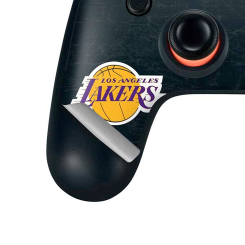 NBA Los Angeles Lakers Black Primary Logo Google Stadia Controller Skin
